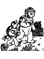 coloriage Franklin  se promene avec martin